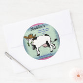 inblikken van koe ronde sticker (Envelop)