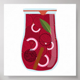 Inblikken van voedsel - gepekelde bieten poster