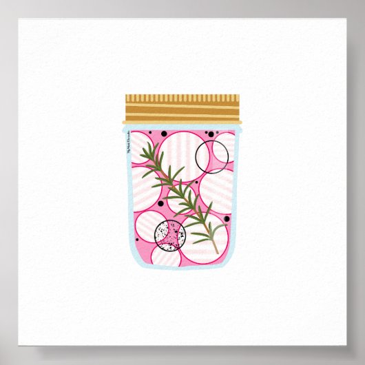 Inblikken van voedsel - geplukte radijs poster (Voorkant)