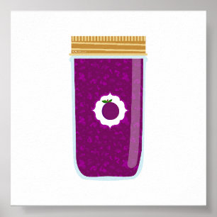 Inblikken van voedsel - Plum Jam Poster