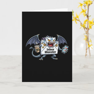 Inbox Monster E-mail Overbelasting Grappige Grafie Kaart