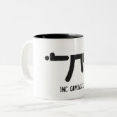 INC AK47 zwarte Mok (Voorkant links)