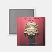 Inca goudceremoniaal mes (Tumi), Lima, Peru Magneet (Voorkant / Achterkant)
