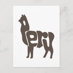Inca Peru Peruvian Alpaca Machu Picchu - Gift Idee Briefkaart