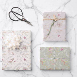 Incantation Botanical in nevel, crème en salie Inpakpapier Vel