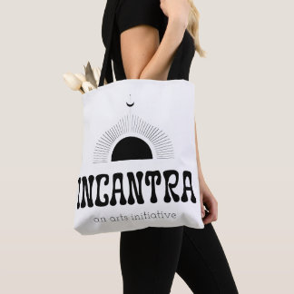 incantra hoofdlogo (donker-op-licht) draagtas