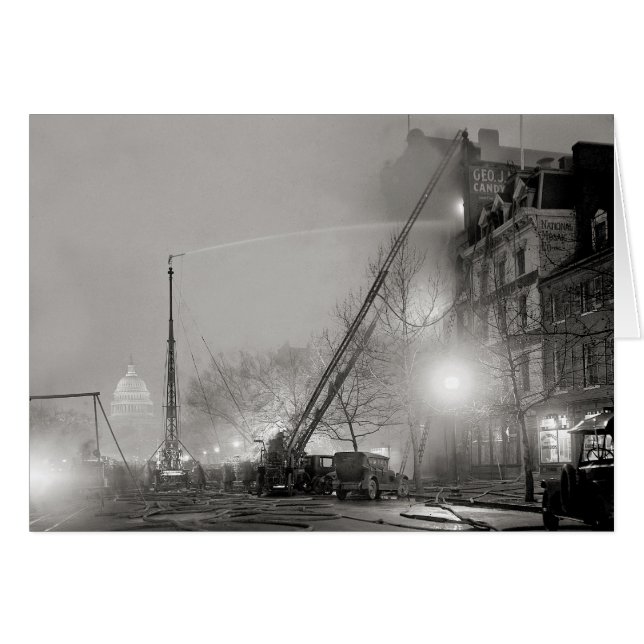 Incendie à cinq alarmes la nuit, 1925 (Devant horizontal)