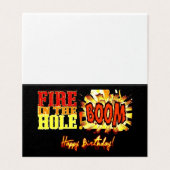 INCENDIE DANS LE BOOM DU TROU ! Carte d'anniversai (Outside Unfolded)