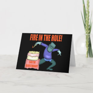 Incendie dans le trou Invitations de fête d'annive