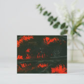 "Incendie de marais #1" Carte postale abstraite de (Debout devant)