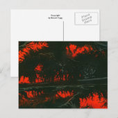 "Incendie de marais #1" Carte postale abstraite de (Devant / Derrière)