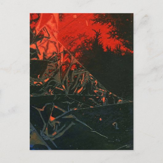 "Incendie de marais #3" Carte postale abstraite de (Devant)