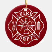 Incendie Dépouille Maltese Cross Circle Ornement (Devant)