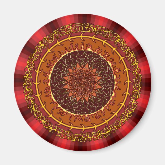 Incendie Mandala Magnet (Devant)