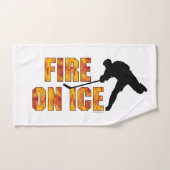Incendie sur glace (hockey) (Serviette à main)