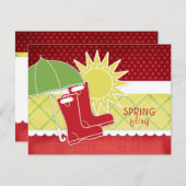 Incendies de pluie Invitations de printemps (Devant / Derrière)