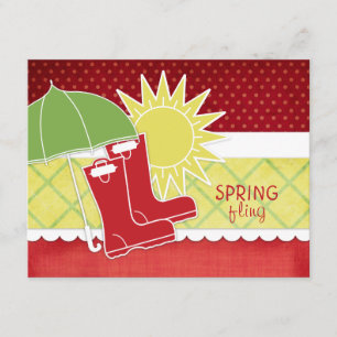 Incendies de pluie Invitations de printemps