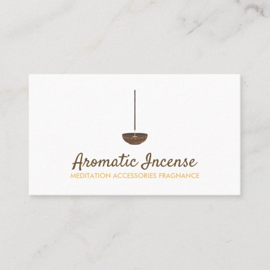 Incense Stick Spa Salon Meditation Accessoires Visitekaartje (Voorkant)