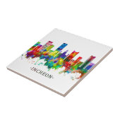 Incheon South Korea Skyline Tegeltje (Zijkant)