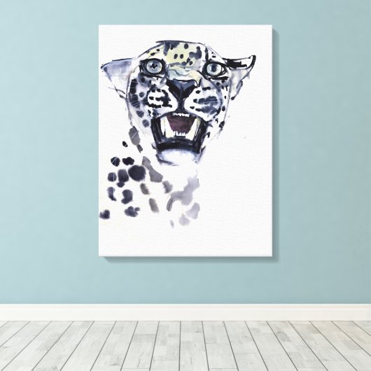 Incisor Snarl Canvas Afdruk (Insitu (Houten vloer))