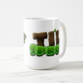 Inclinaison et tasse de logo de pousse avec la (Devant droit)