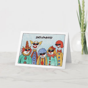Inclownito (Greeting Card) Kaart