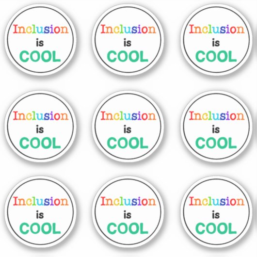 Inclusie is COOL Neurodiversity Awareness Pack Sticker (Voorkant)