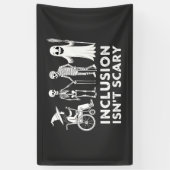 Inclusie is geen enge Spooky Skeleton Teacher Spandoek (Verticaal)