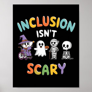 Inclusie is niet eng Mummy Boo Ghost Halloween Poster