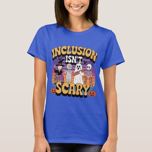 "Inclusie is niet eng - omarm diversiteit T-shirt (Voorkant)