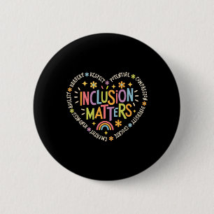 Inclusie Problemen Speciaal Onderwijs Leraar Autis Ronde Button 5,7 Cm