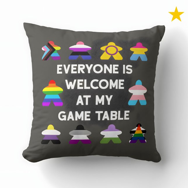 Inclusief Bordspel LGBTQ Pride Vlag Meeples  Kussen (Creator heeft geüpload)