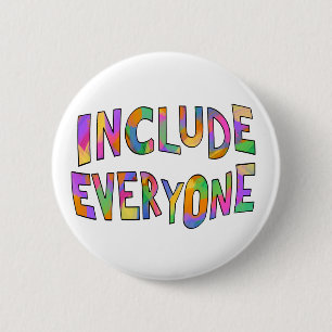 Inclusief Iedereen Typografie Neurodiversity White Ronde Button 5,7 Cm