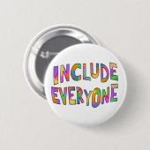 Inclusief Iedereen Typografie Neurodiversity White Ronde Button 5,7 Cm (Voorkant /achterkant)