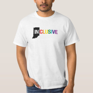 Inclusief Indiana | Witte T-shirt, volledige kleur T-shirt