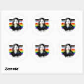 Inclusief Kamala Harris Pride Graffiti Ronde Sticker (Vel)