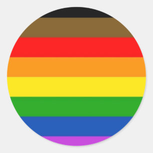 Inclusief LGBT Pride Flag Ronde Sticker