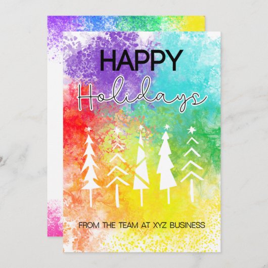 Inclusief LGBTQ vriendelijke zakelijke vakantie Ka Feestdagenkaart (Voorkant / Achterkant)