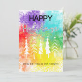 Inclusief LGBTQ vriendelijke zakelijke vakantie Ka Feestdagenkaart (Staand voorkant)