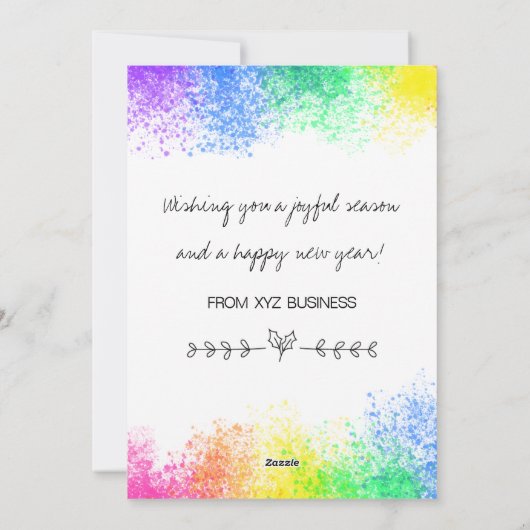 Inclusief LGBTQ vriendelijke zakelijke vakantie Ka Feestdagenkaart (Achterkant)