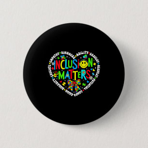 Inclusief speciaal onderwijs docent autisme ronde button 5,7 cm