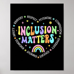 Inclusief speciaal onderwijs voor vrouwen leraar poster