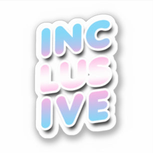Inclusief - Trans Regenboog Sticker