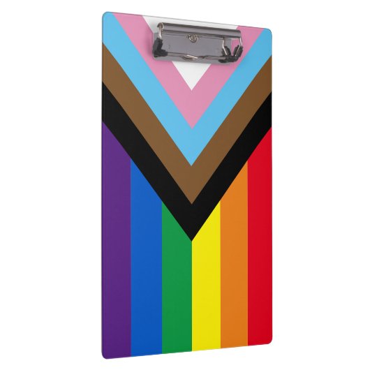 Inclusief vlag voor homodiversiteit bij regenboogb klembord (Rechts)