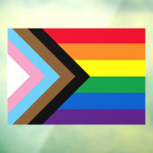 Inclusief vlag voor homodiversiteit bij regenboogb raamsticker (Vel 3)