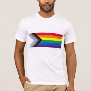 Inclusief vlag voor homodiversiteit bij regenboogb t-shirt