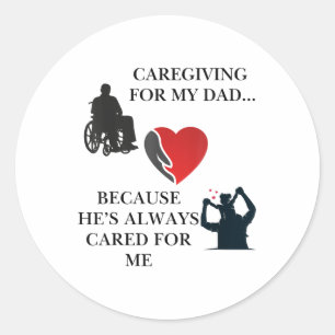 Inclusieve liefde zorgverlener Waardering T-shirt Ronde Sticker