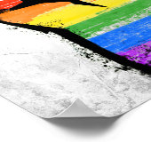 Inclusieve Progress Pride Vuist Poster (Hoek)
