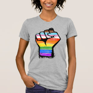 Inclusieve Progress Pride Vuist T-shirt