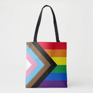 Inclusieve vlag voor homodiversiteit van regenboog draagtas